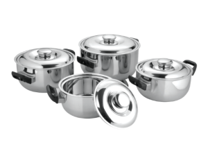 Gourmet Smart Stainless Steel Casserole Set – 3 Pieces
