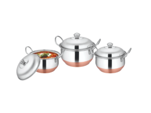 STAINLESS STEEL COPPER BOTTOM HANDI SET