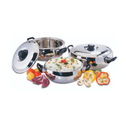 STAINLESS STEEL SUMO CASSEROLE HAMMERED