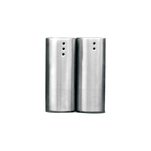 Salt & Pepper Stainless Steel Set – Round | 2 Pcs | Matte Finish
