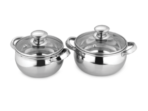 S.S. Handi Suzzane - Set of 2 pcs with glass lid / Mirror